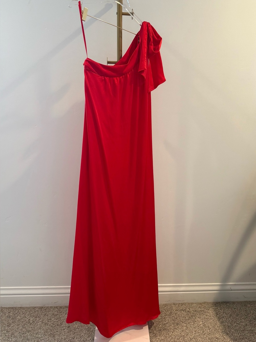 Free People Red One-Shoulder Maxi Dress